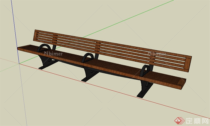 某园林景观室外座椅设计SU模型素材3