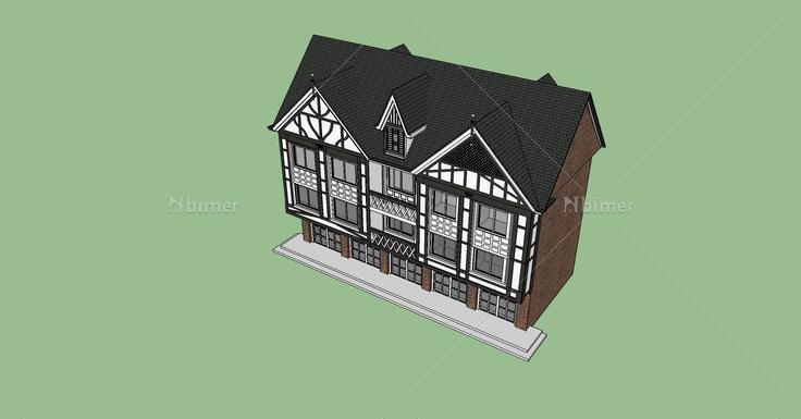 英式商业楼(79545)su模型下载