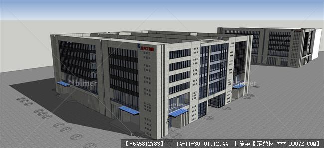 工业园区中标办公楼建筑设计su模型
