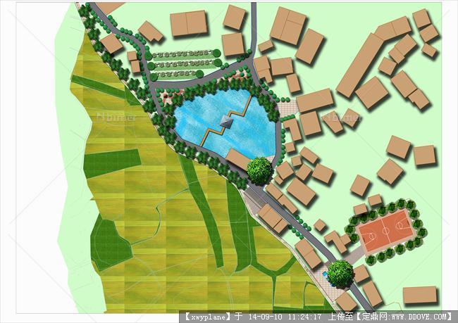 某新农村建设景观环境设计项目含su模型