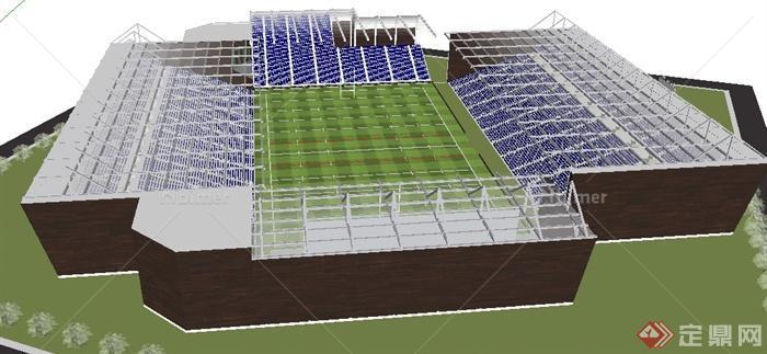 某现代露天体育场馆建筑设计SU模型