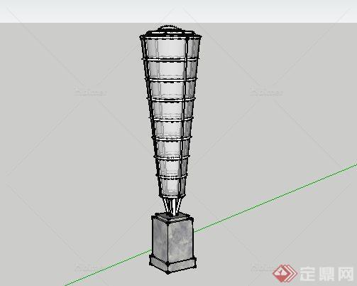 大型景观灯柱SketchUp(SU)3D模型