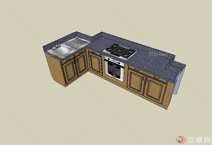 某室内厨房设施设计su模型