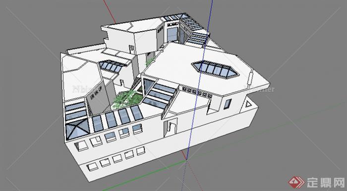 某独栋住宅建筑设计SU模型
