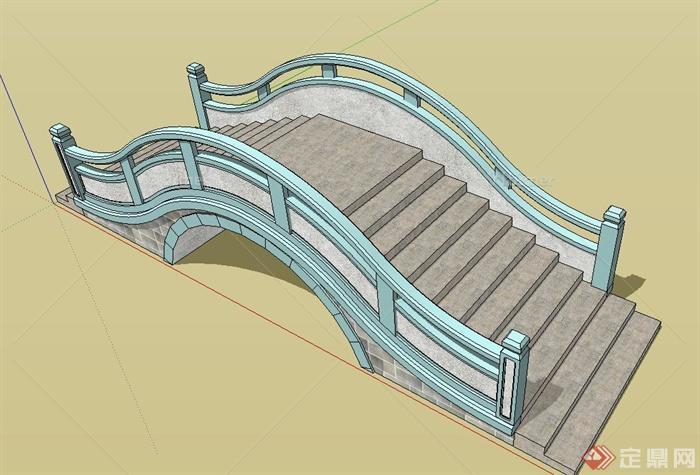 园林景观石拱桥SU设计模型