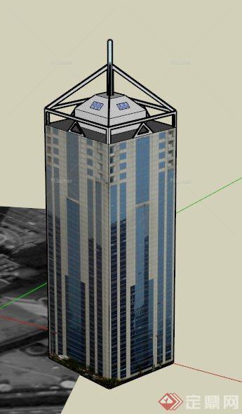 中审会计公司大楼建筑设计SU模型