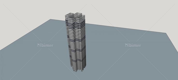 现代高层办公楼(73681)su模型下载