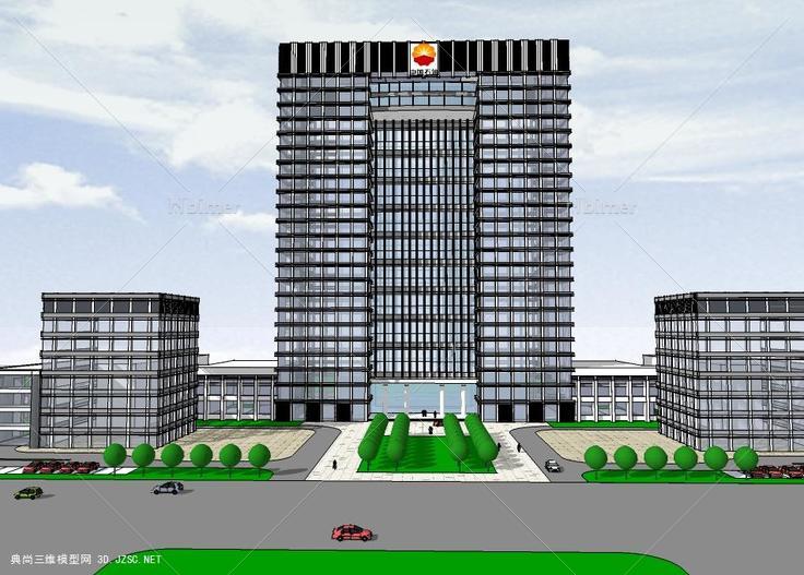 中石化办公96 高层办公楼su模型
