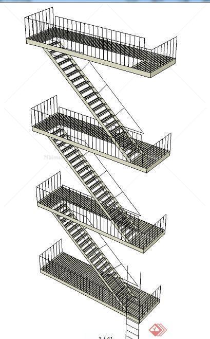 40款建筑构件楼梯设计su模型