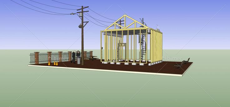 小屋框架(69292)su模型下载