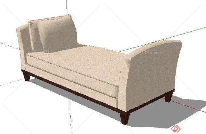 某现代简约长形沙发设计su模型[原创]
