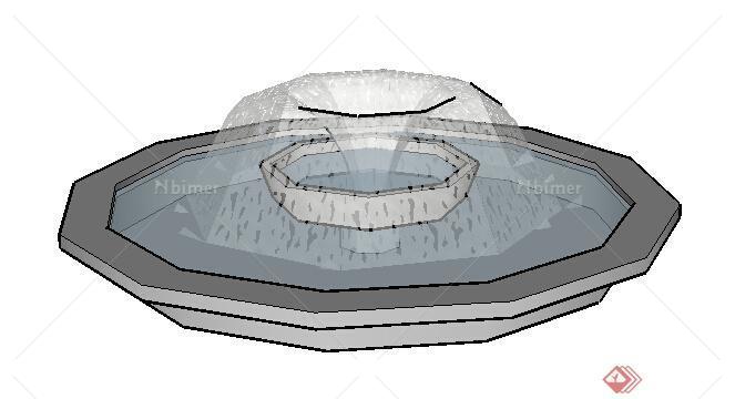 园林景观之喷泉水景设计方案SU模型11