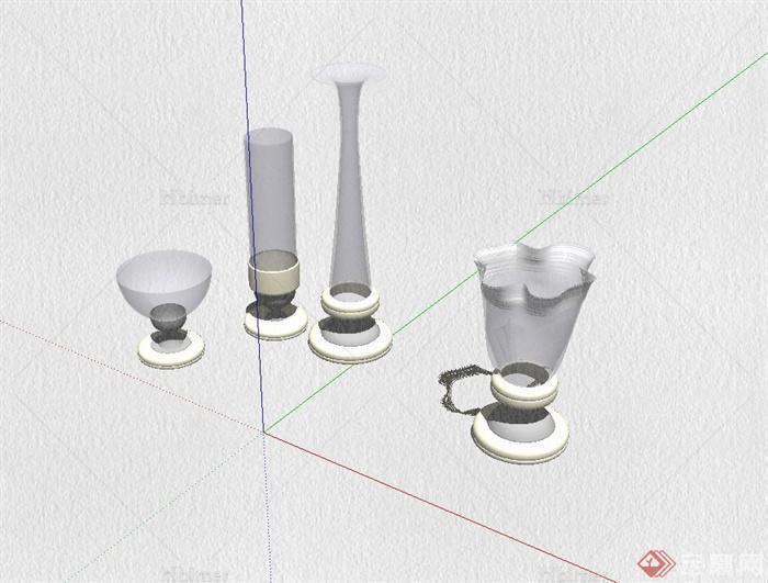 现代艺术品设计su模型