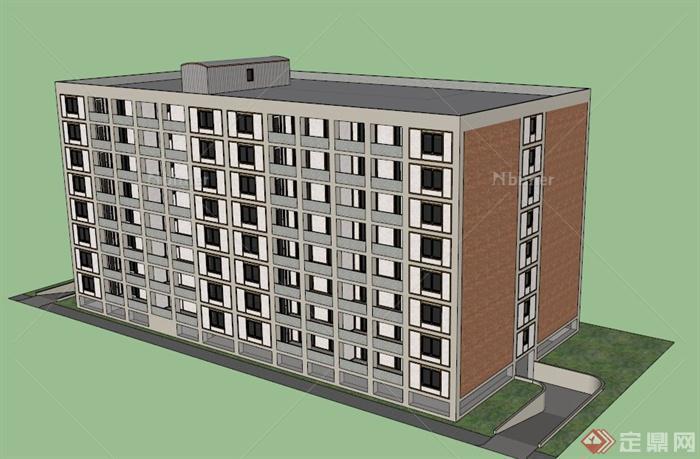 某公寓大楼建筑设计SU模型