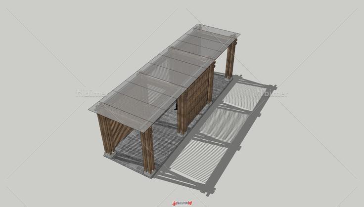 自建新中式廊架