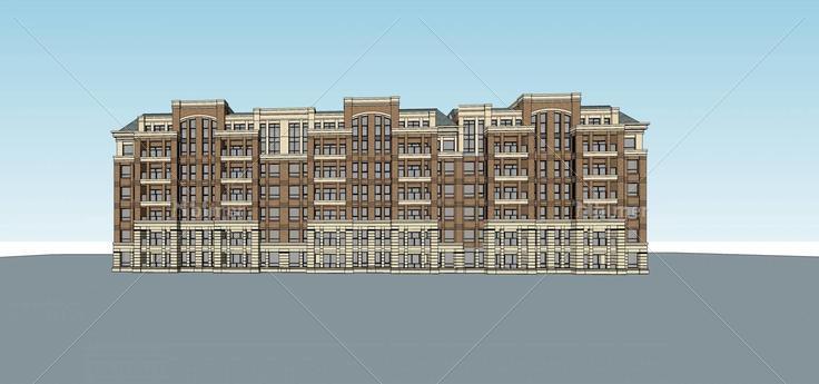 欧式多层住宅楼(69542)su模型下载