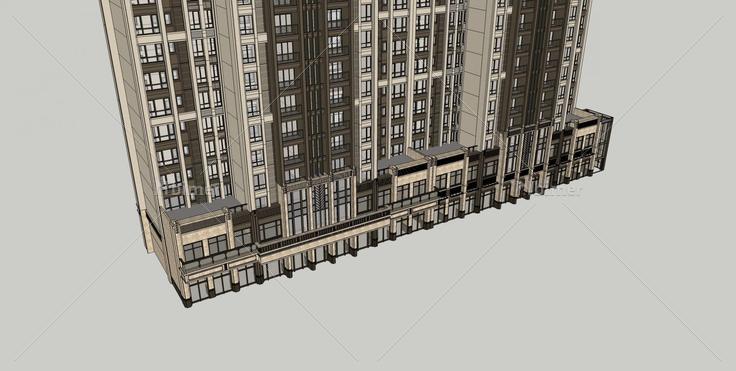 新古典风格商业住宅楼(36799)su模型下载