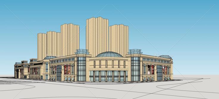 欧式大型商厦(78777)su模型下载
