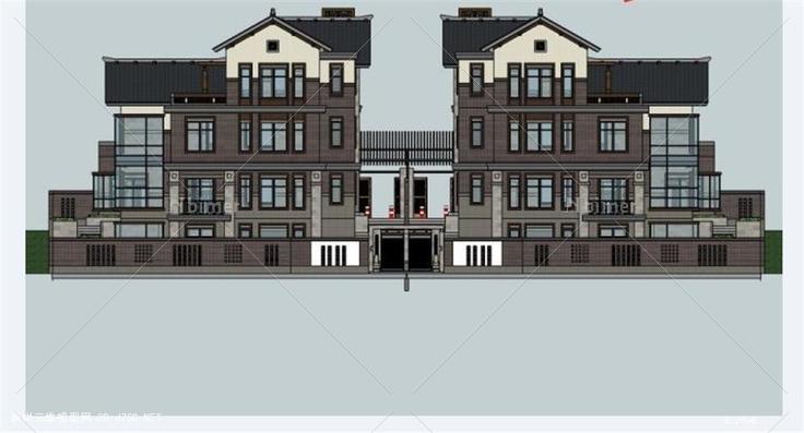 双拼别墅(36)su模型