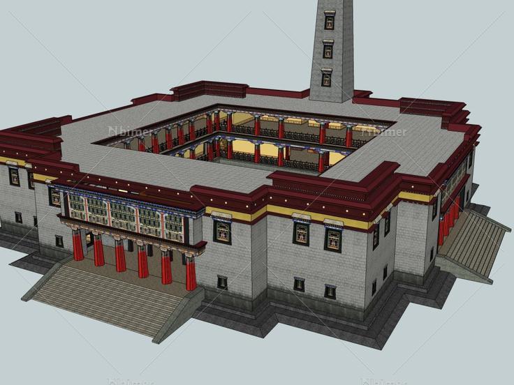 公共建筑，2层，藏族风格