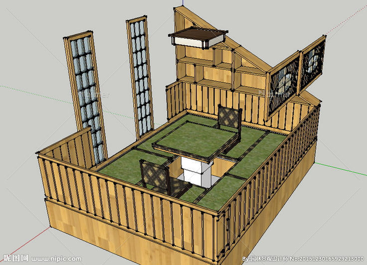 榻榻米草图大师SU模型室内装修图片