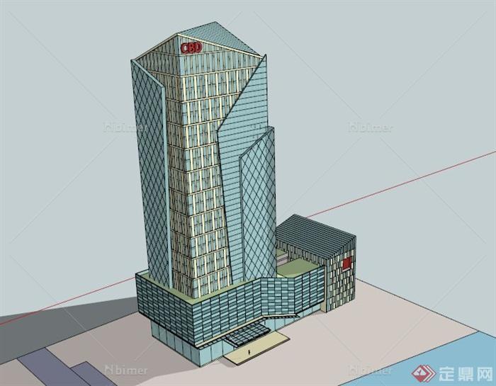 某高层CBD办公楼建筑设计SU模型[原创]