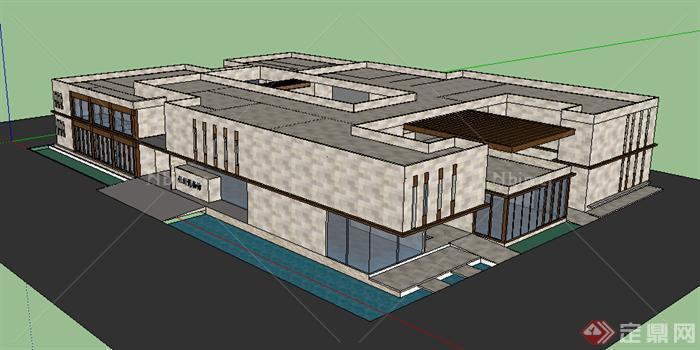 某现代博物馆建筑设计方案SU模型17