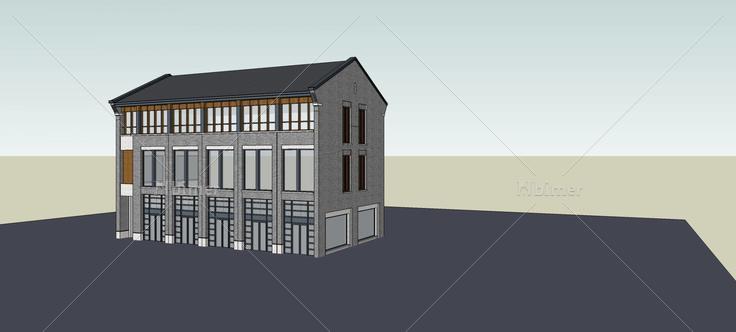 中式小商业楼(73894)su模型下载