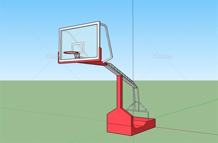 篮球架su模型