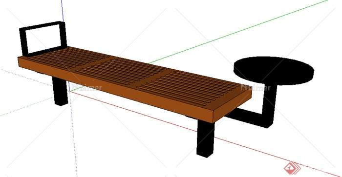 某园林景观室外座椅设计SU模型素材6