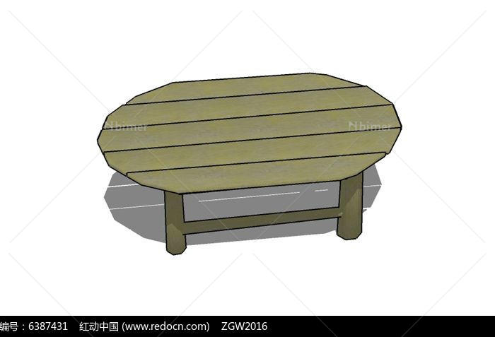 木质小坐凳su模型