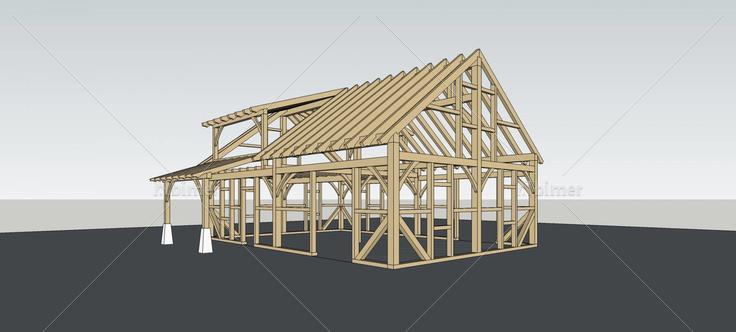 小屋框架(80097)su模型下载