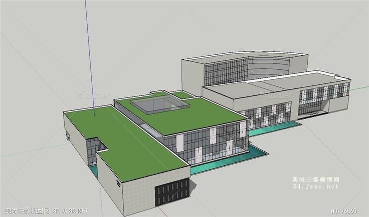 科技馆建筑SU模型