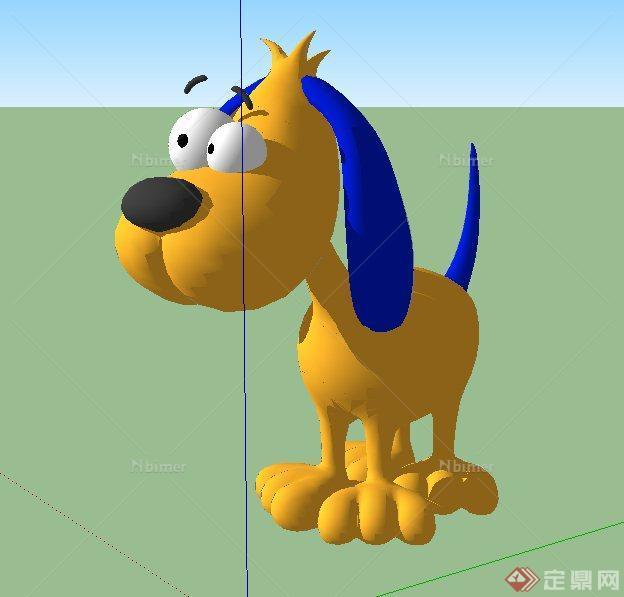 3D动漫狗设计SU模型