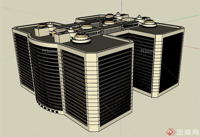 某办公楼酒店建筑设计SU模型