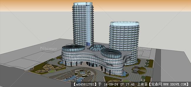 Sketch Up 精品模型----威斯汀酒店建筑设计方案