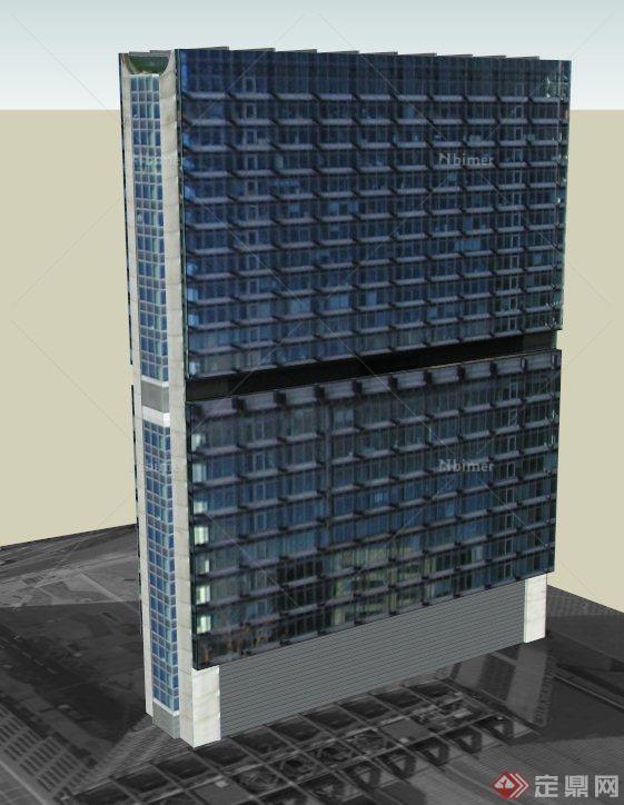 现代某办公大楼建筑设计SU模型