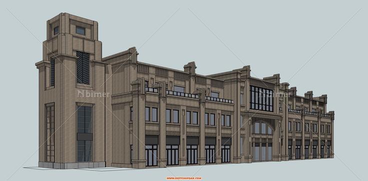 artdeco沿街商业 带模型