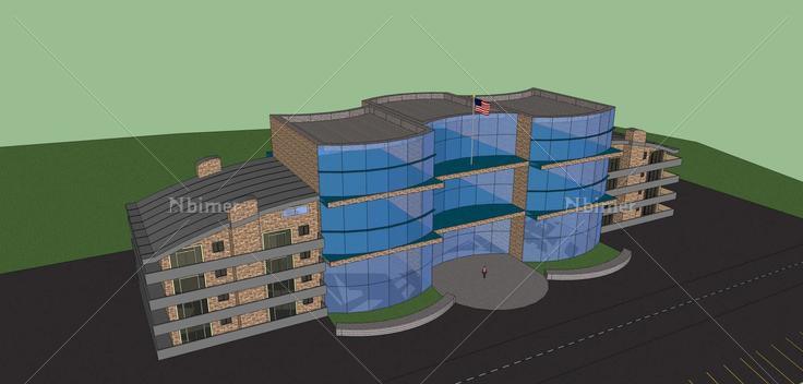 政府办公楼(40974)su模型下载
