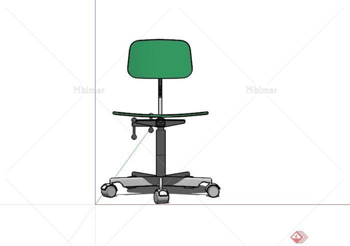 现代绿色简约办公椅子设计SU模型