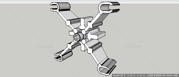 支點式夾具su模型