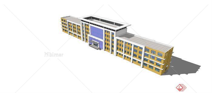 某现代教学楼建筑设计方案su模型
