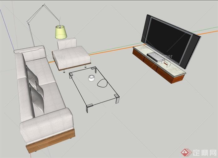 客厅沙发家具设计SU模型