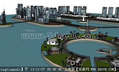 滨海某城市规划设计SKETCHUP模型