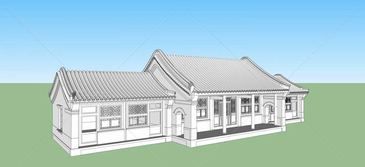 四合院正房(43316)su模型下载