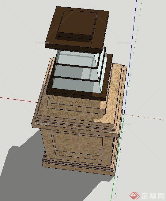 园林景观节点景观灯柱SU设计模型[原创]