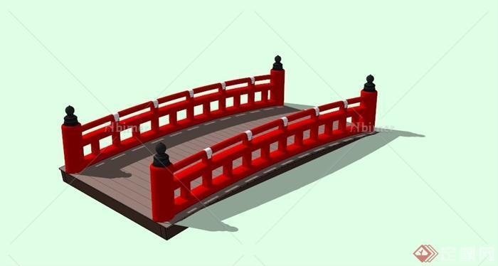 现代中式木园桥设计SU模型[原创]