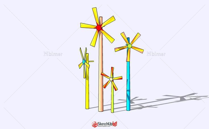 风车su模型合集20个