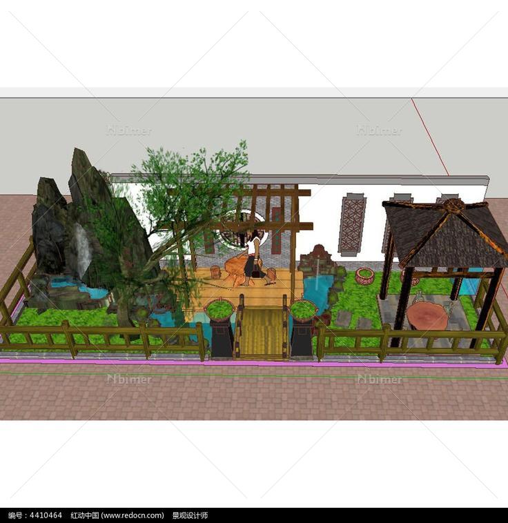 庭院景观SketchUp草图大师模型
