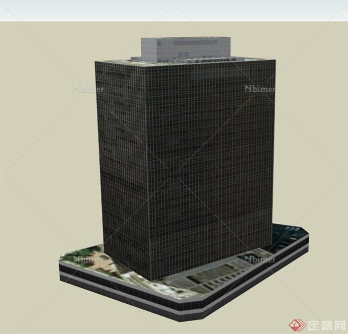 日本某酒店建筑设计SU模型